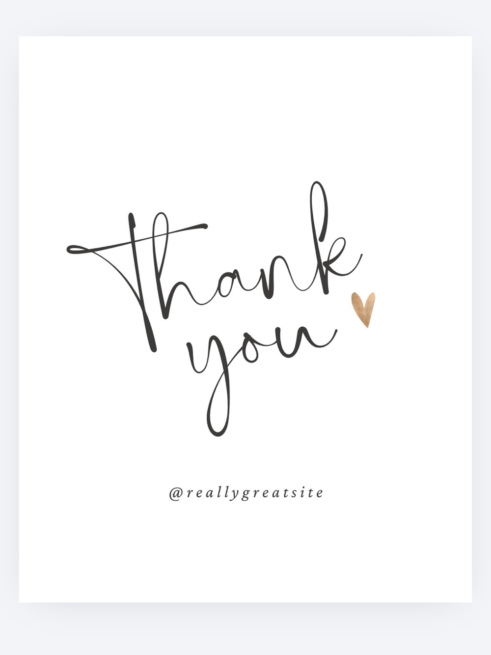 Thank You Script Wall Art Print in Black and Gold